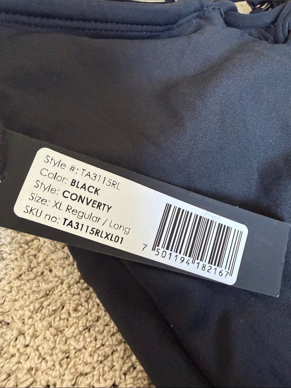 TA3 Converty black one piece swimsuit XL regular strapless halter shaping laceup - Picture 5 of 8